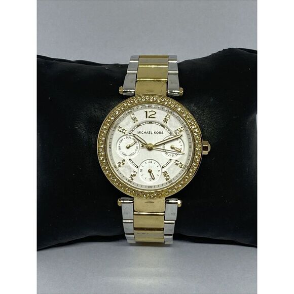 Michael Kors Parker MK6055 Womens Stainless Steel Analog Dial Quartz Watch UC514 - Picture 1 of 12